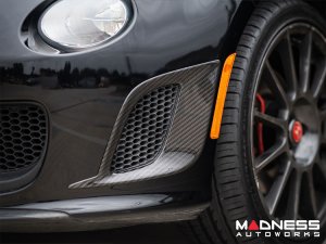 FIAT 500 Front Side Air Duct Diffuser Set - Carbon Fiber - NA Model